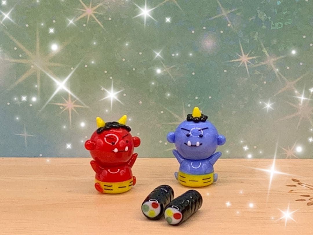 可愛い*°♡満開花ざかり雛☆ミニチュア　ガラス細工☆ひな祭り　桃の節句