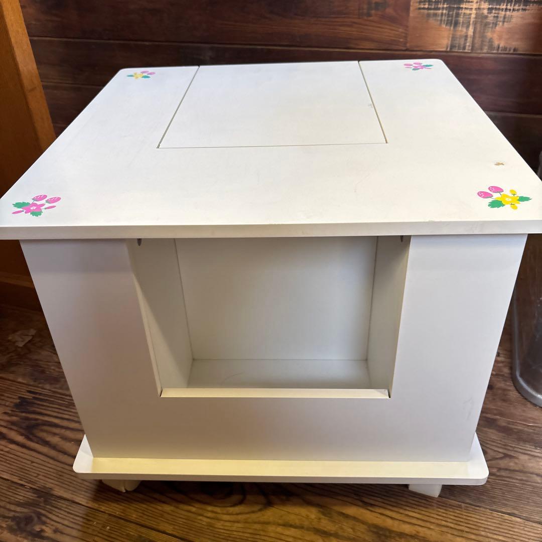 昭和レトロ　サンリオ　ハローキティ　ドレッサー　メイクボックス　机　キャスター付