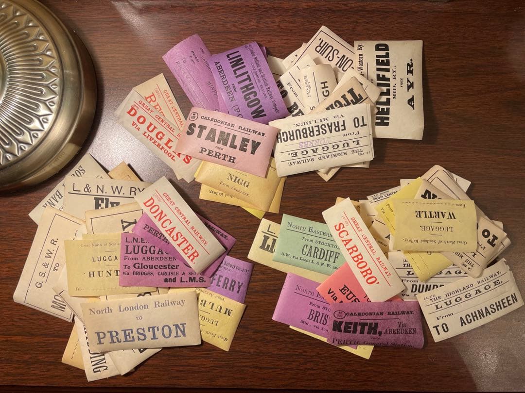 海外　鉄道荷物札　レアな水のりタイプ　30枚 ヴィンテージ　チケット