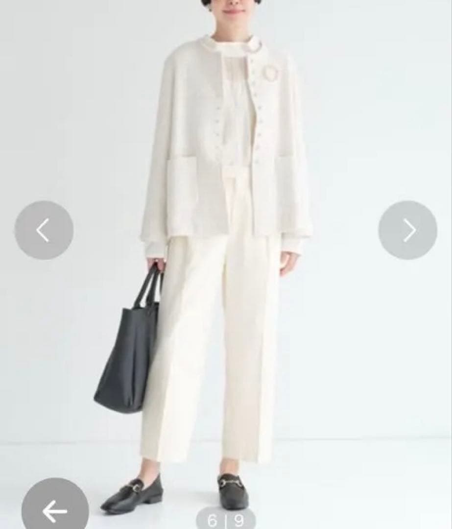 ノーカラージャケット ピュアルセシン