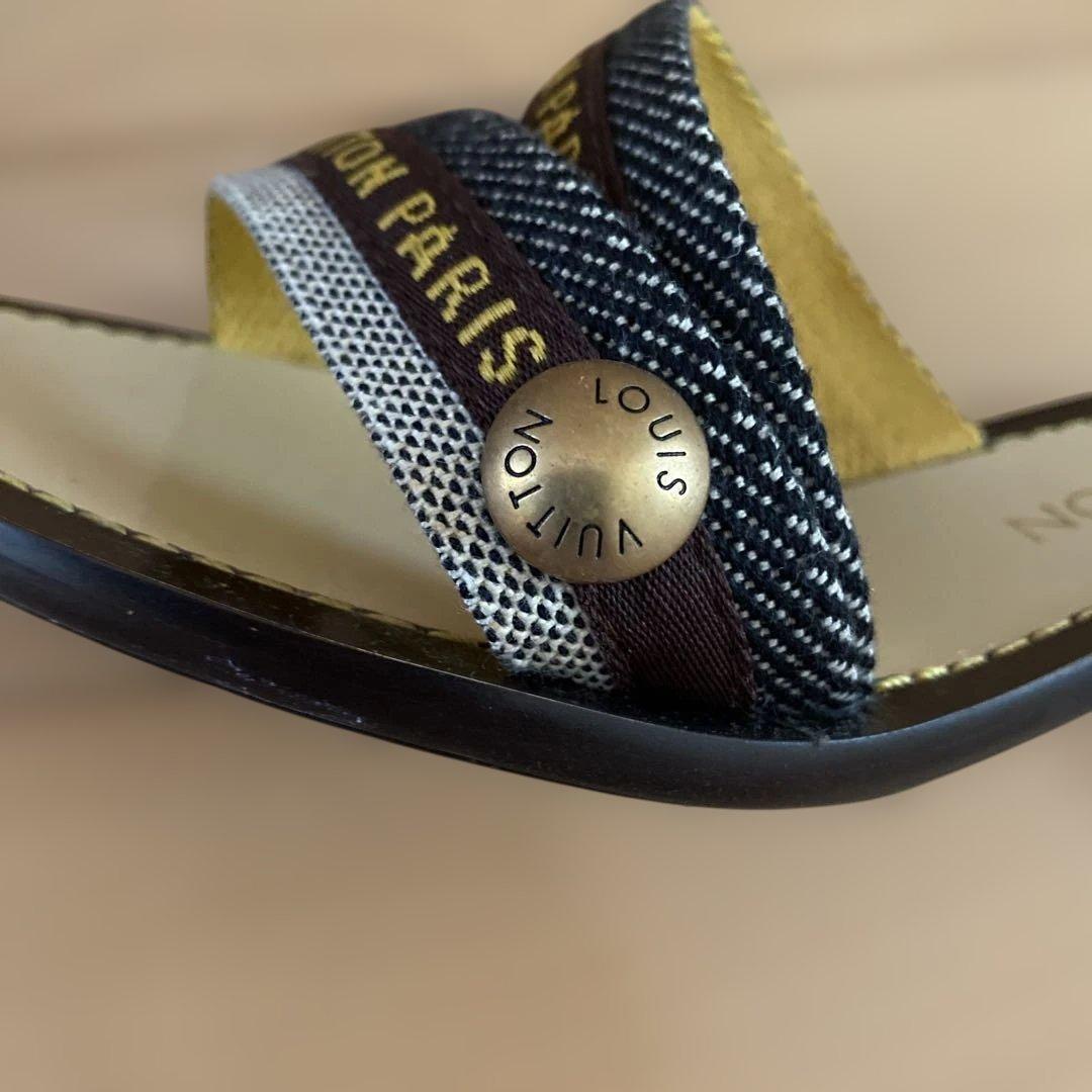 ルイヴィトン　ミュール　サンダル　ナイルラインウェッジクロスサンダル