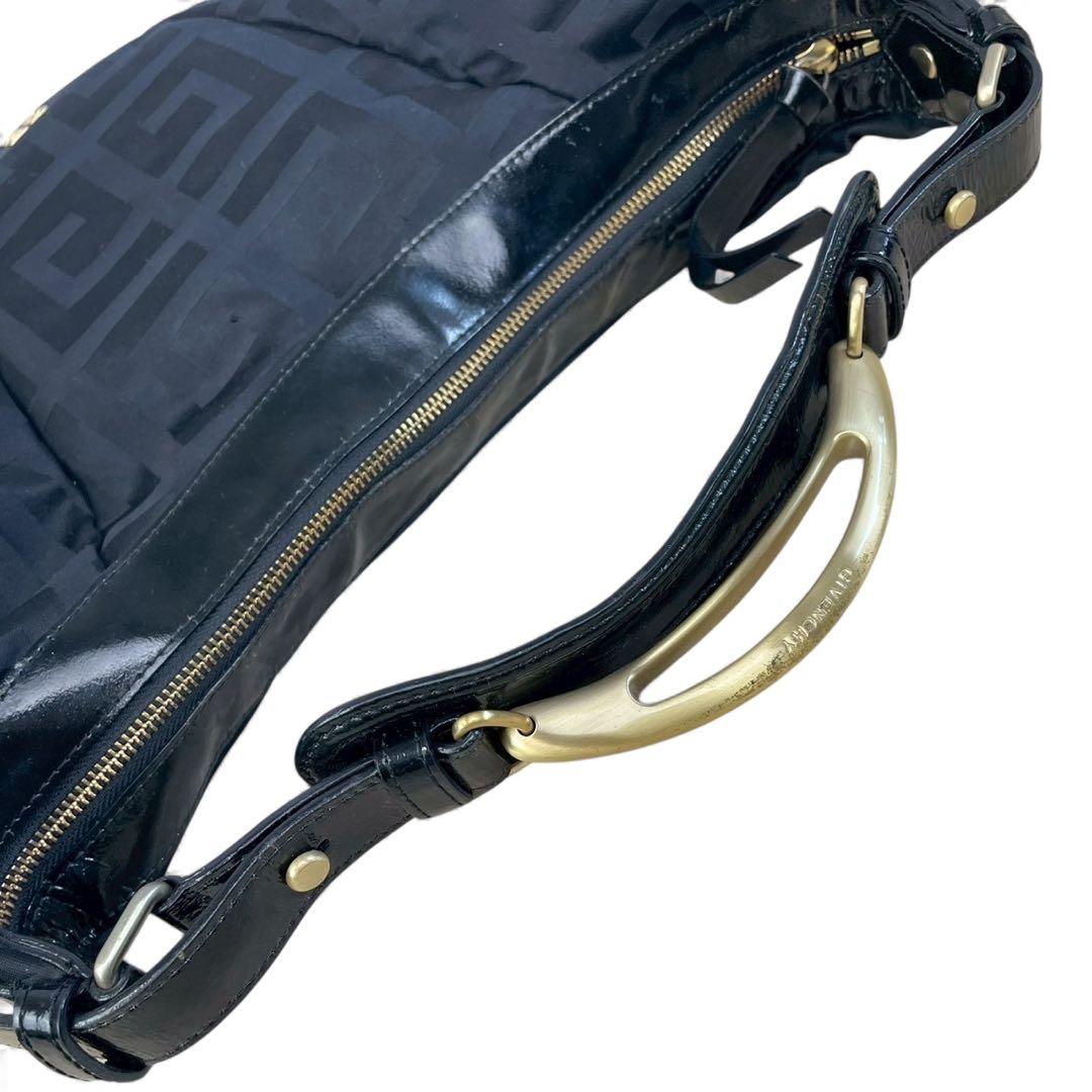 美品　ジバンシィ　ワンショルダーバッグ　ホーボー　4Gロゴ　ナイロン　メタル