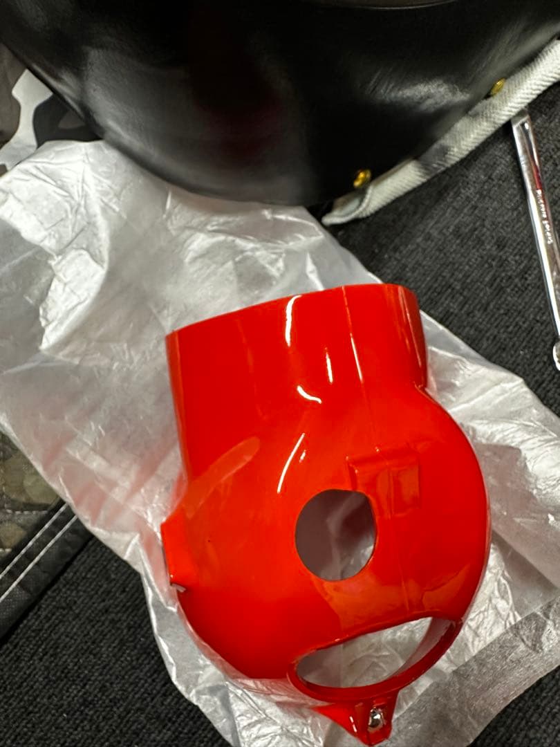 ヘッドライト　ケース　オレンジ　ダックス シャリー