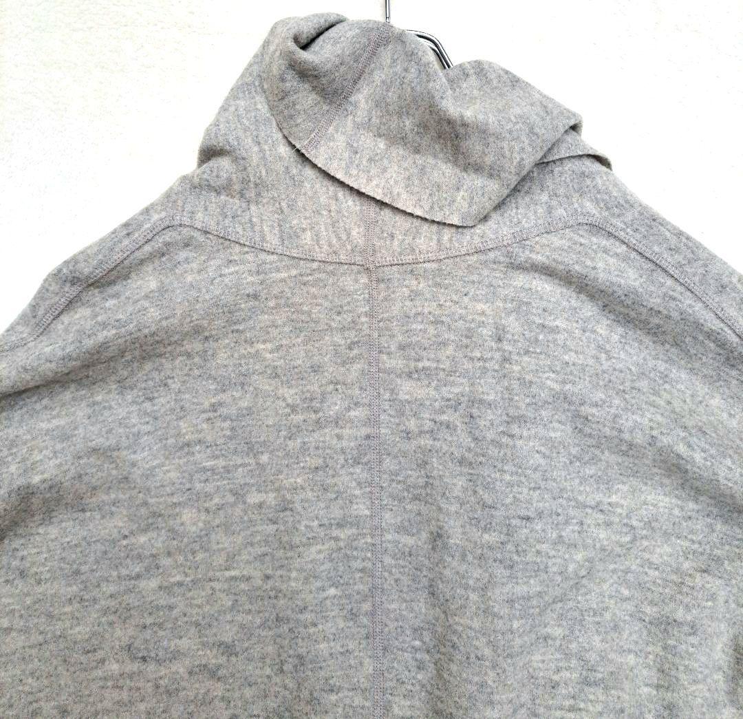 223　美品　ヨーガンレール　ウール100%コート　変形ハイネック M