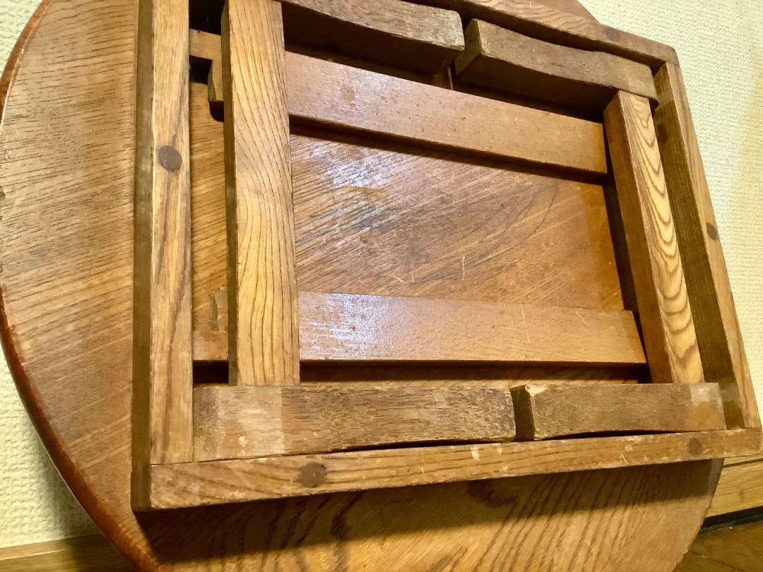 昭和レトロ　ちゃぶ台　 ミニサイズ　折り畳み式　コンパクト　アンティーク　古道具