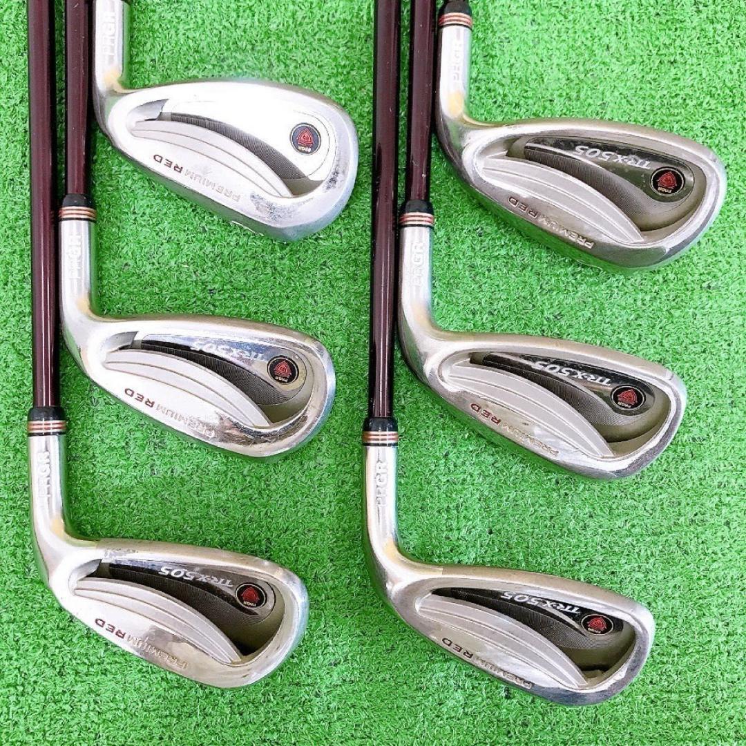 テ04★希少プロギア 6本レディースアイアンセット M-30 TR-X505 赤