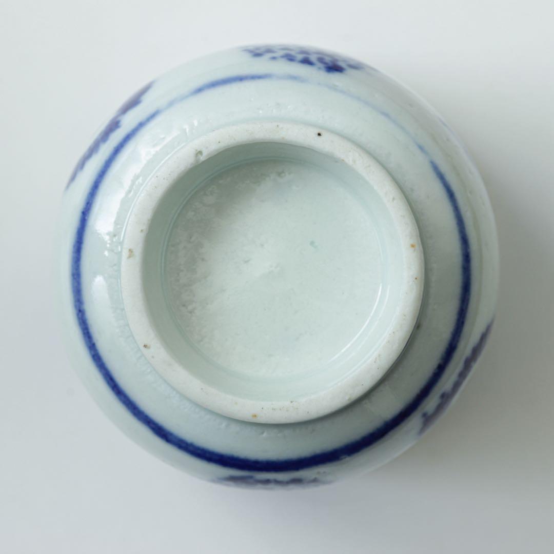 明治　大正　湯呑み　型紙摺　印判