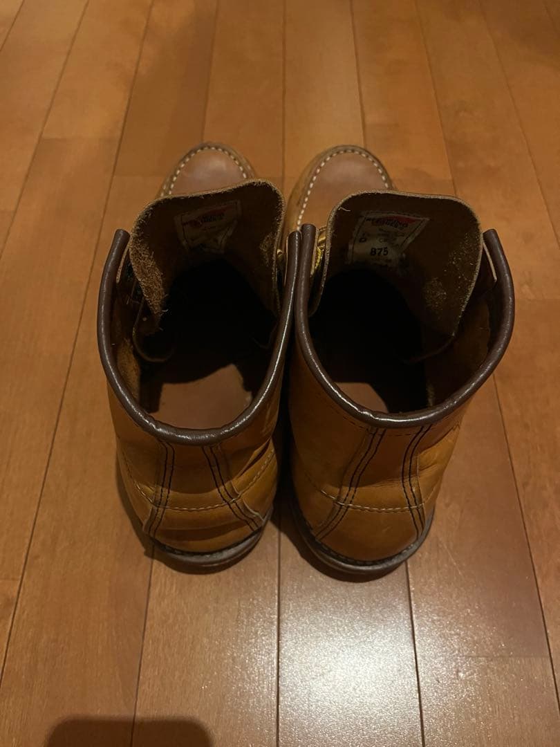 70レザー ブラウン ワークブーツ ハイカット