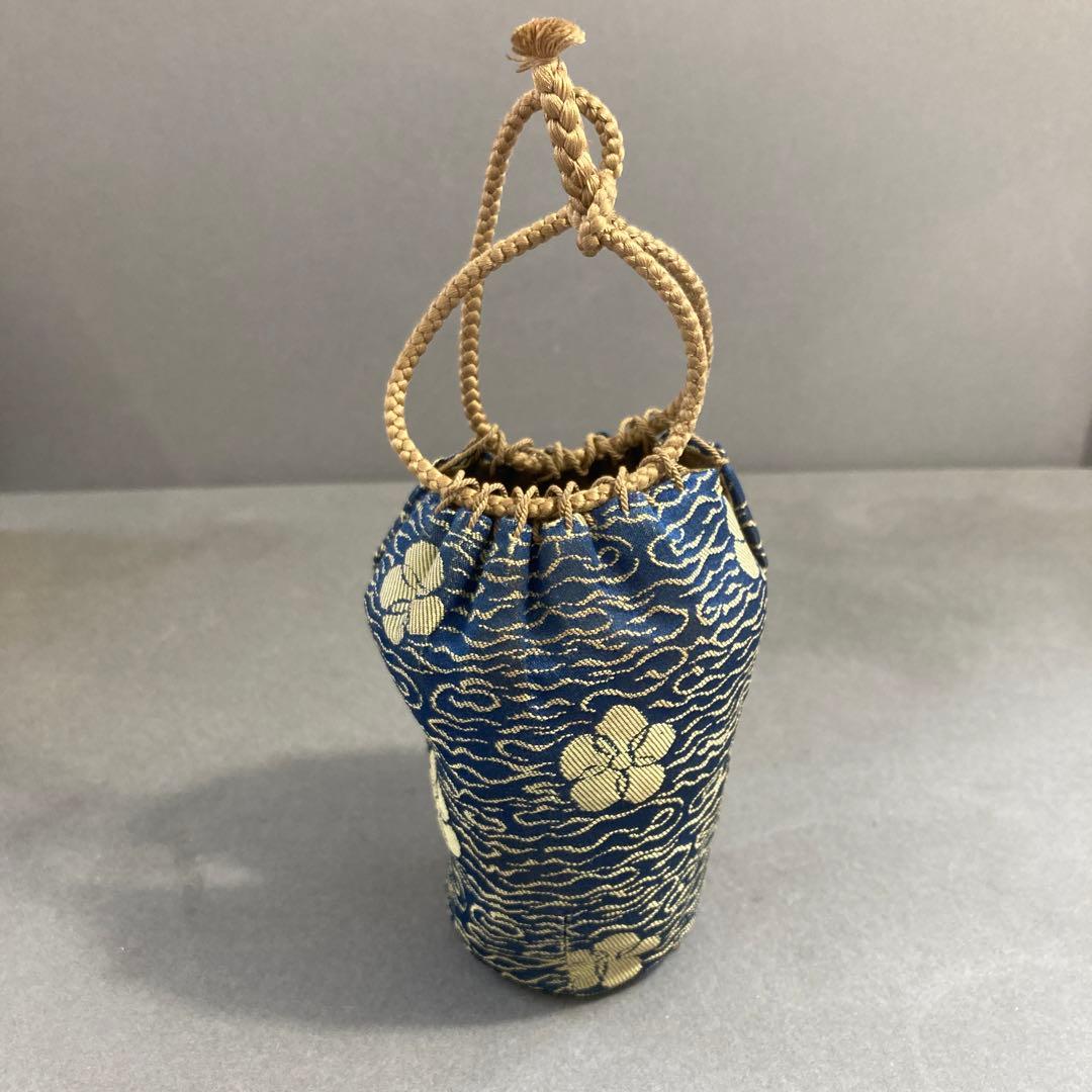 茶道具　肩衝茶入　仕覆　洛東定一(桶谷定一と推定)造　蓋金箔一部捲れ　S29CH