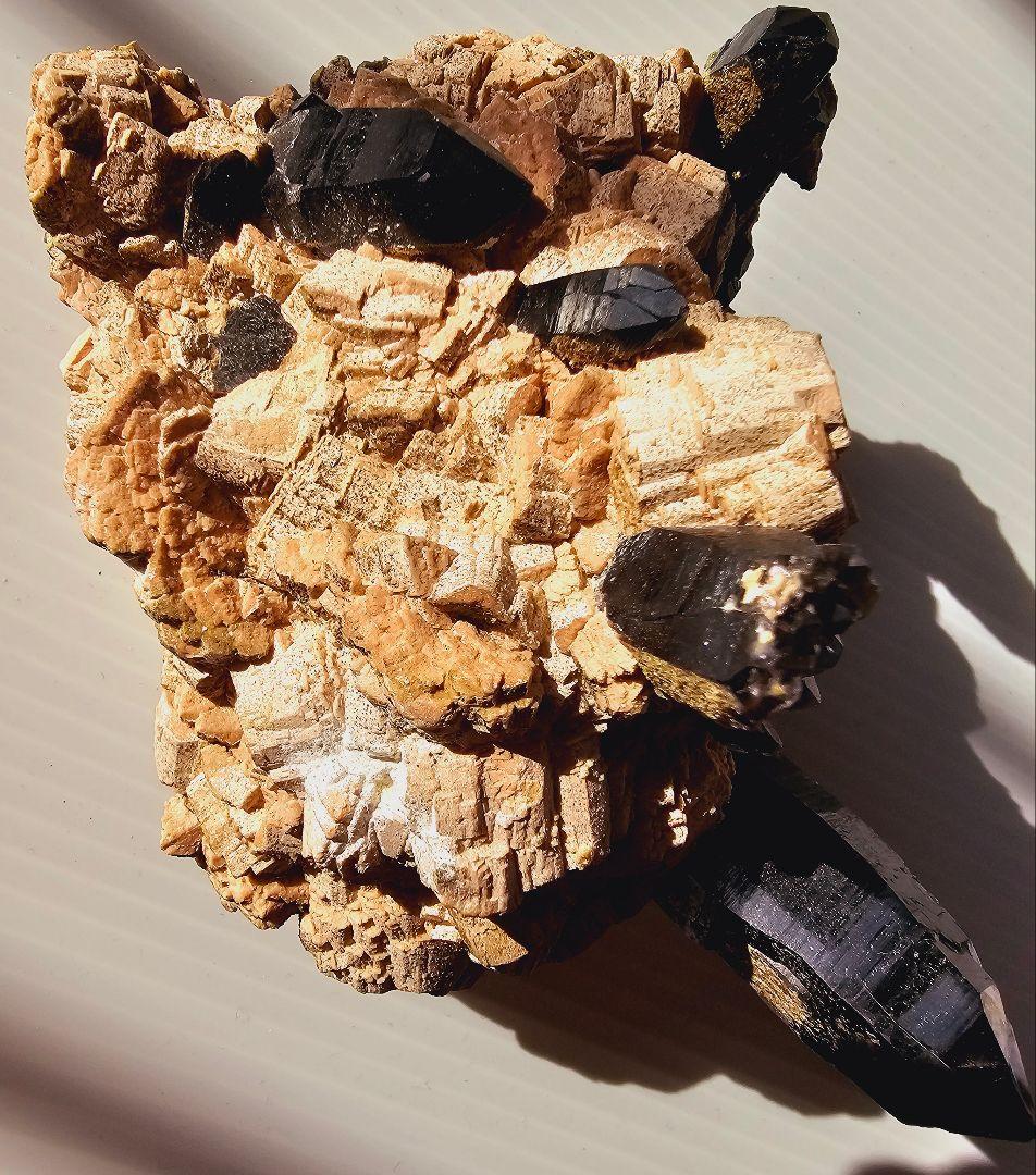 約750gあり★チベット産 モリオン(黒水晶)クラスター