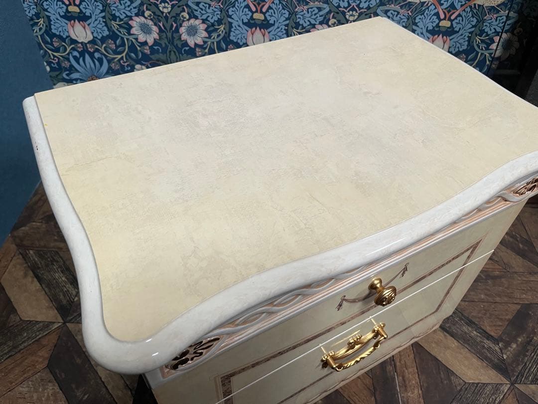 サルタレッリ 2段チェスト インテリア 白家具 姫系 インテリア ロココ調 箪笥