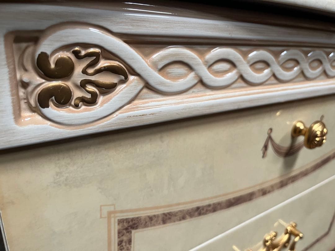 サルタレッリ 2段チェスト インテリア 白家具 姫系 インテリア ロココ調 箪笥