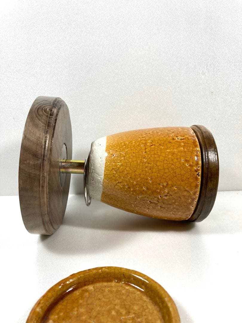 極　小型猛禽ブロック、パーチ　（キャメル）卓上用