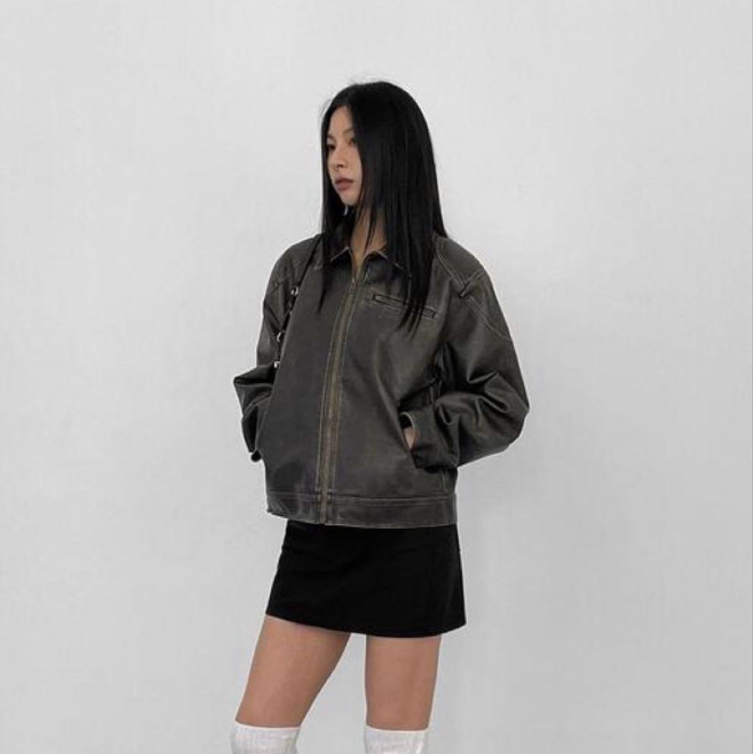 BLACKUP [MADE] アンバックウォッシングレザージャケット