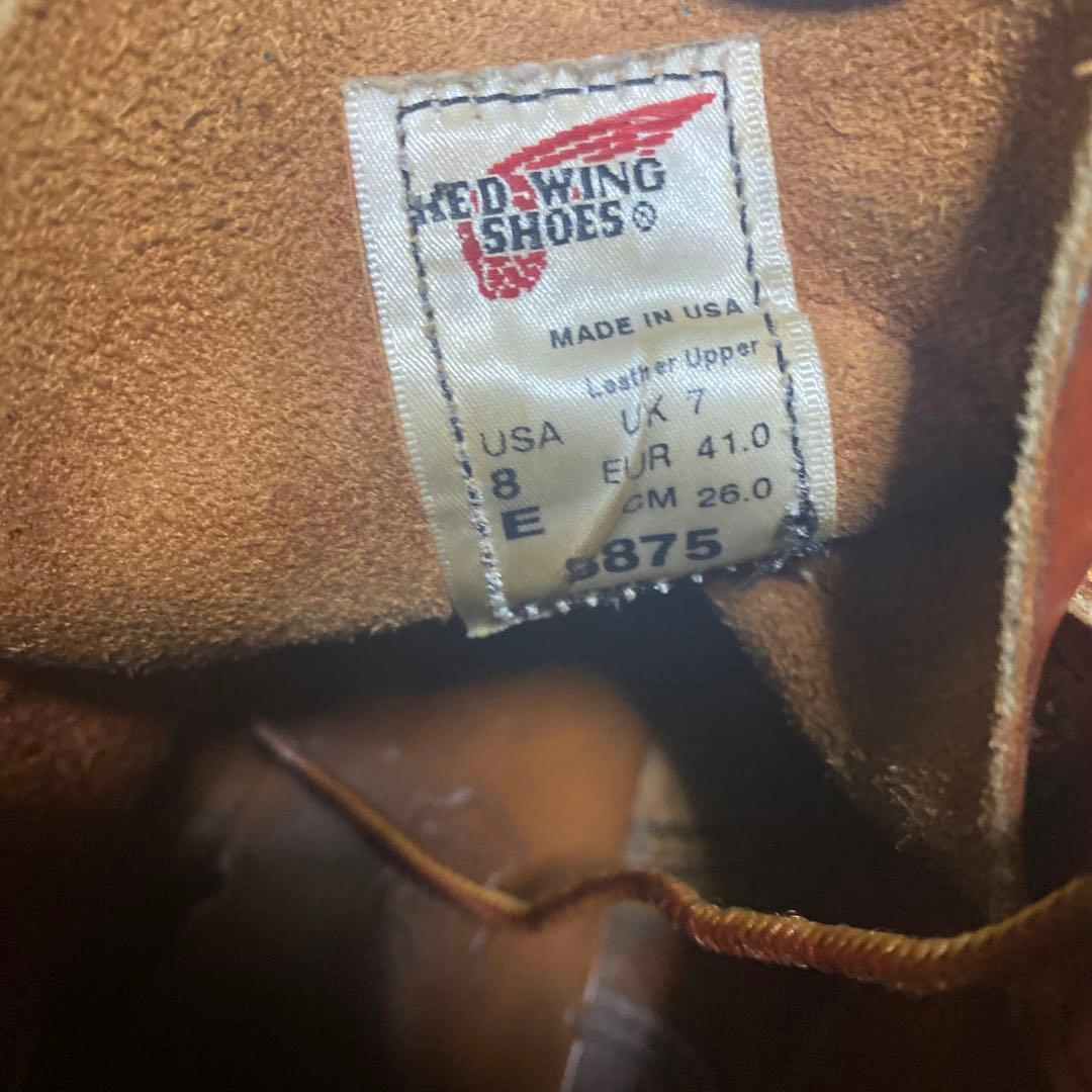 レッドウィング8875 アイリッシュセッター　刺繍羽タグ