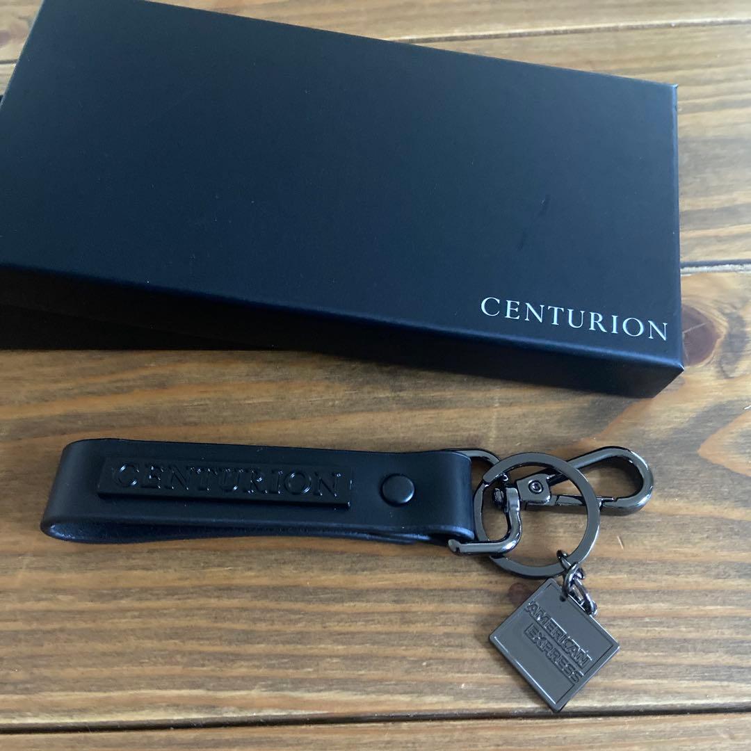 AMEX CENTURION ブラックラバーキーホルダー ボックス付き