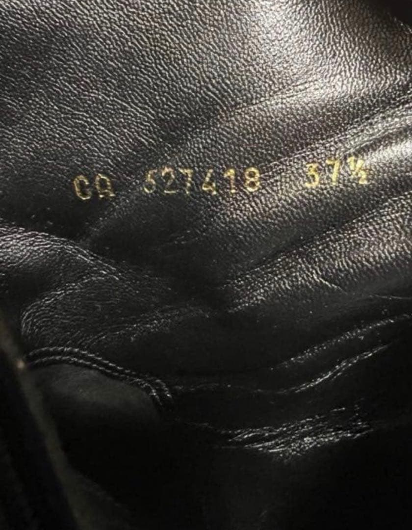 サンローラン　パリ　黒レザーブーツ 高ヒール