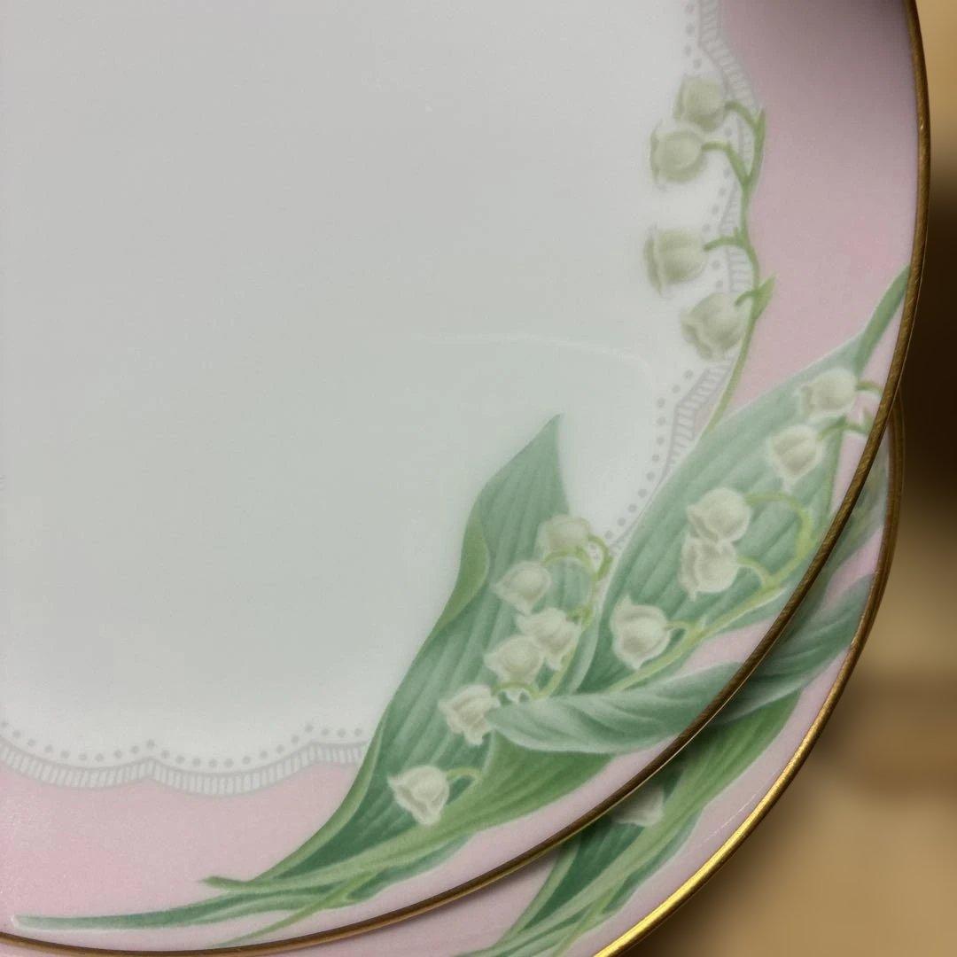 大倉陶園　白磁　鈴蘭　プレート　4枚