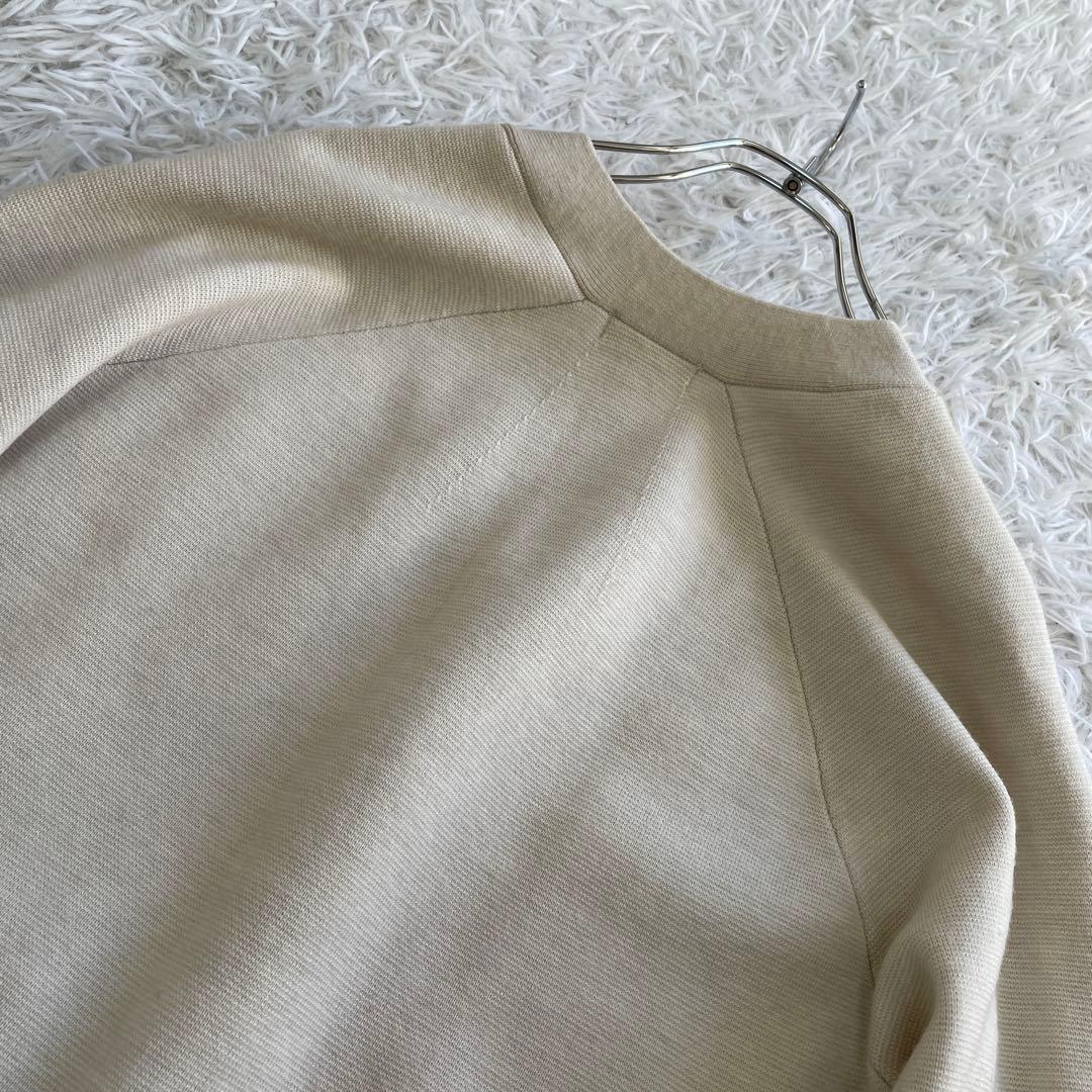 ウールポリエステルミラノリブ ファーポケットカーディガン