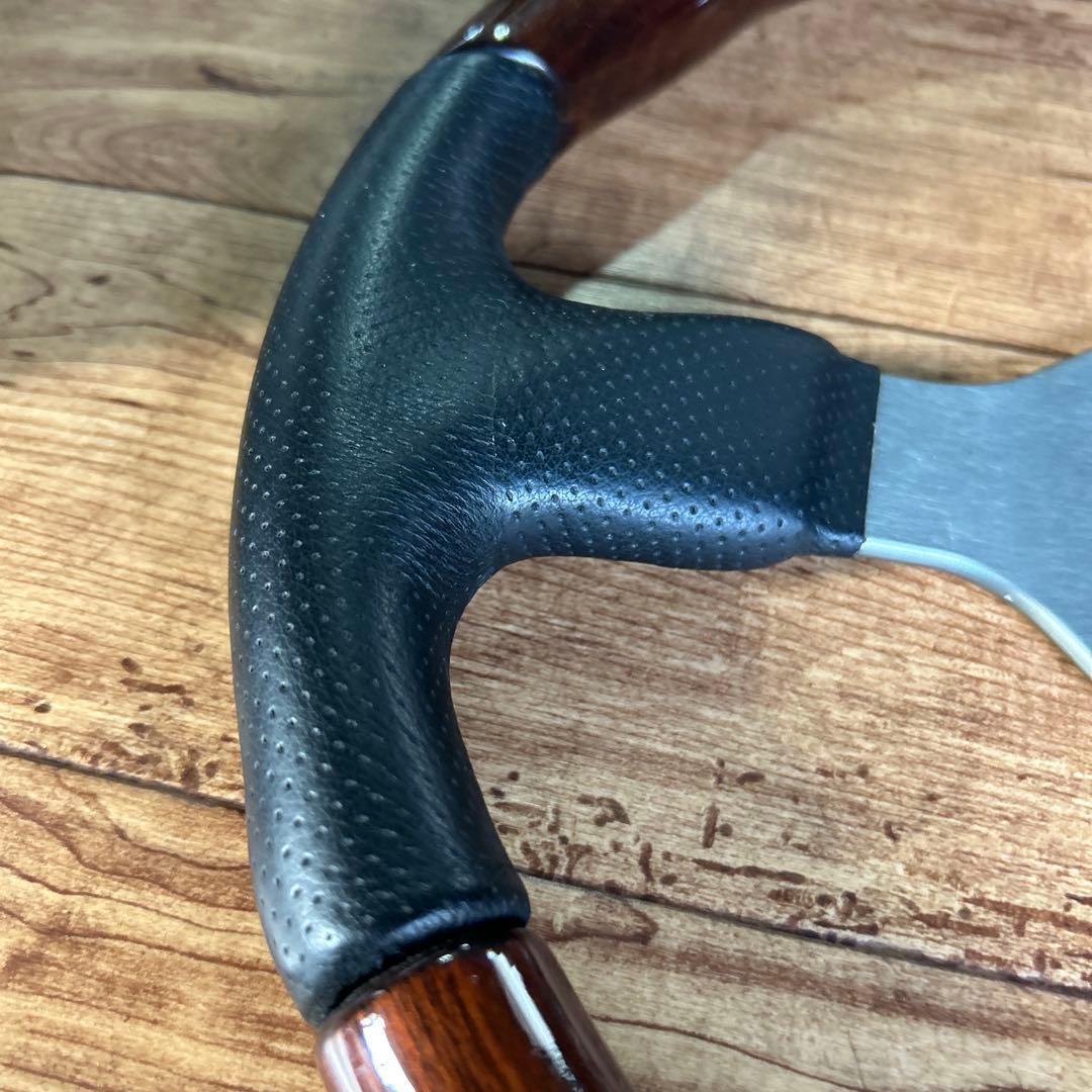 MOMOステアリング ファイター レザー / ウッド 350㎜