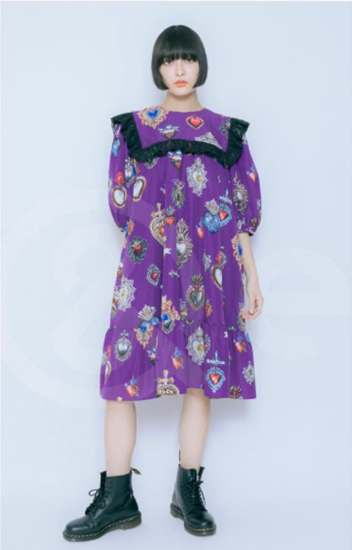 【&ellecy】 アンドエルシー　美品　ハートワンピース