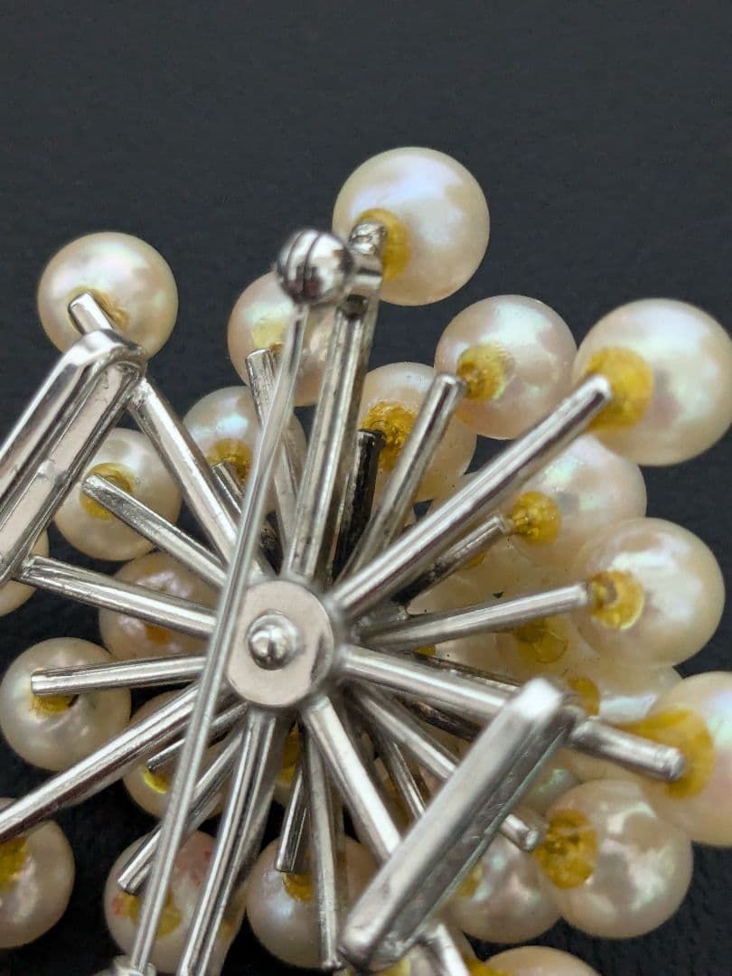 リ*ン様 本真珠　パールブローチ　帯留め　SILVER950