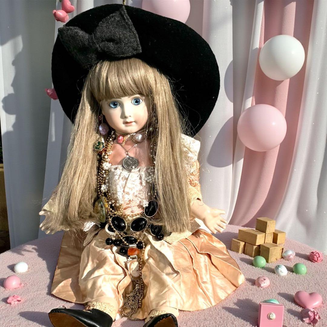 ユミカ ビスクドール アーテー 作家様 ピンクドレス リボン カメオ