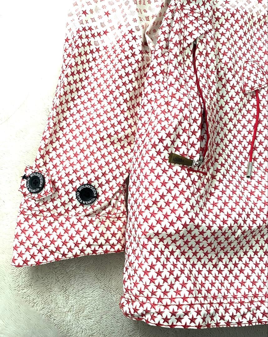 MTN ROCKSTAR HARUMAKI 総柄スノージャケット 赤白