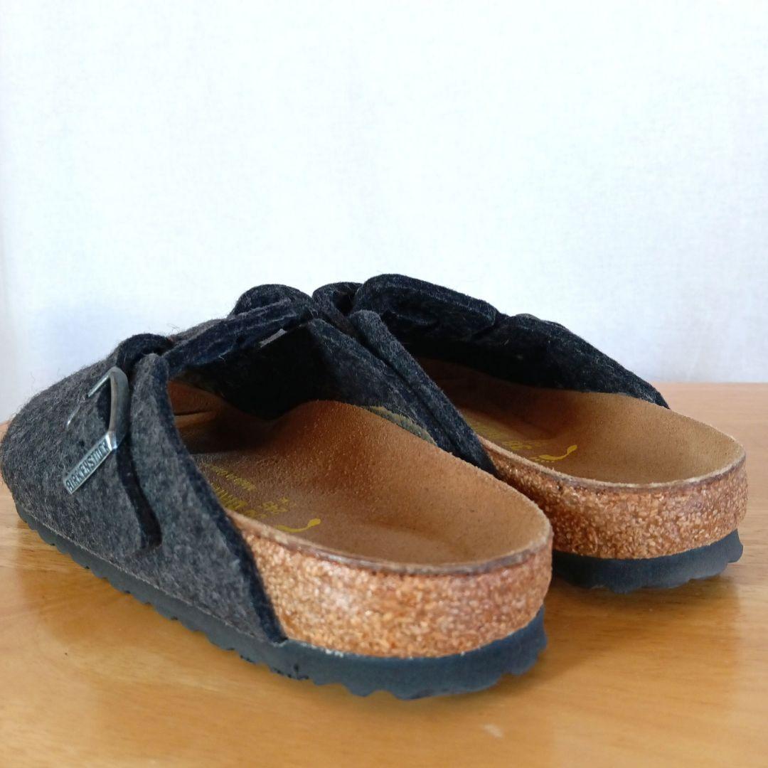 極美品◆ビルケンシュトック　ボストン　フェルト　38　BIRKENSTOCK