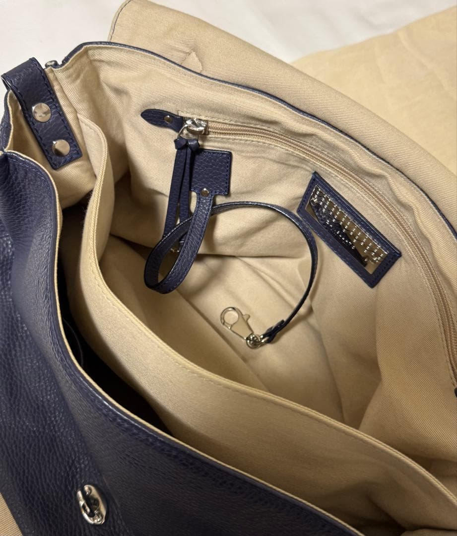 ◆イタリア製！ZANELLATO◆美品！『新型・ポスティーナ Ｍ＋』紺◆