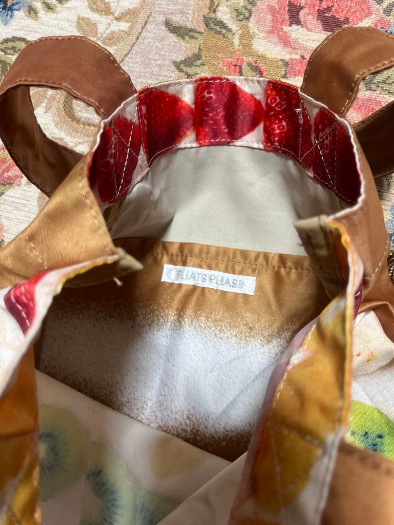 レア♡プリーツプリーズトートバッグ　可愛い♡フルーツ柄