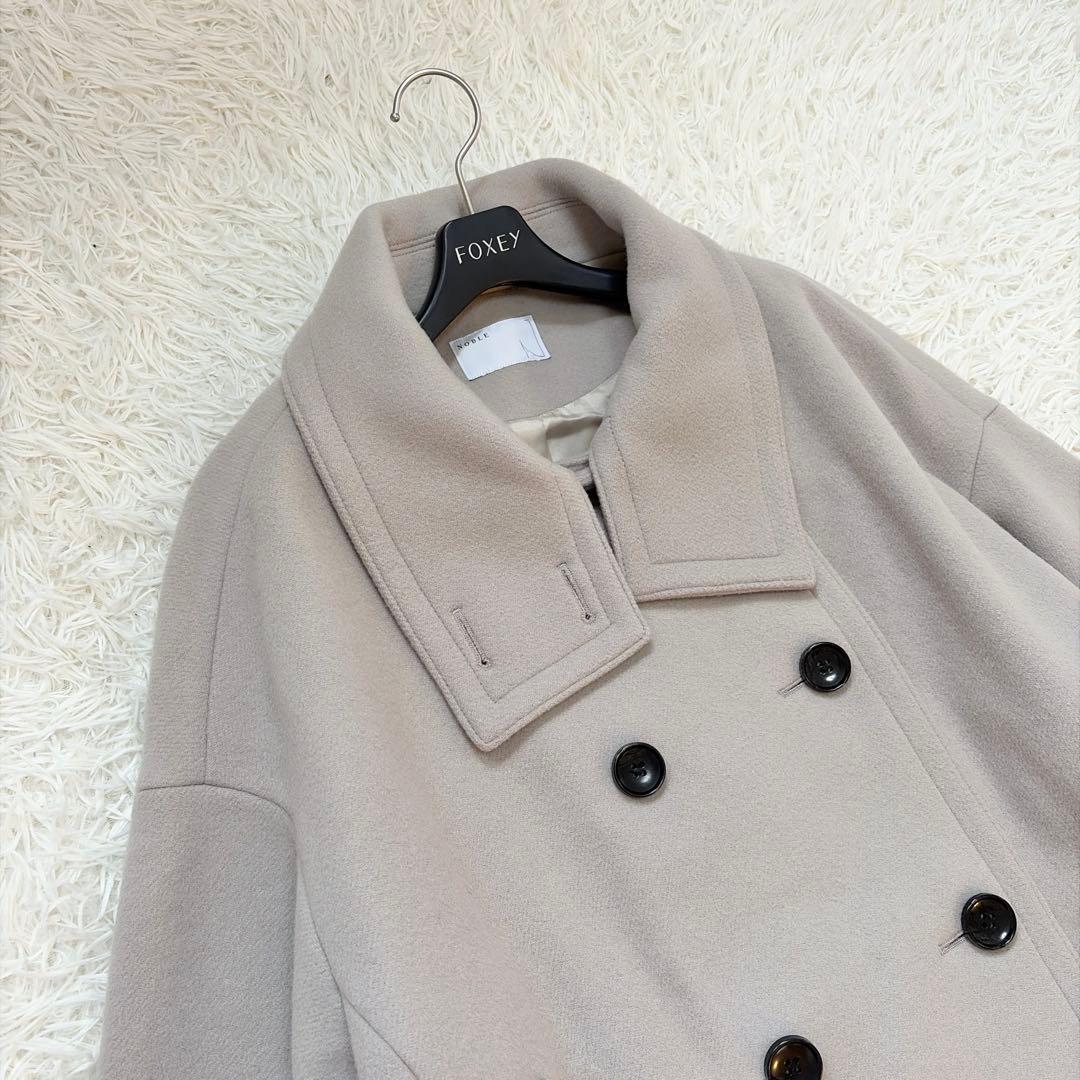 2023AW NOBLE スタンドカラーオーバーコート　ベージュ