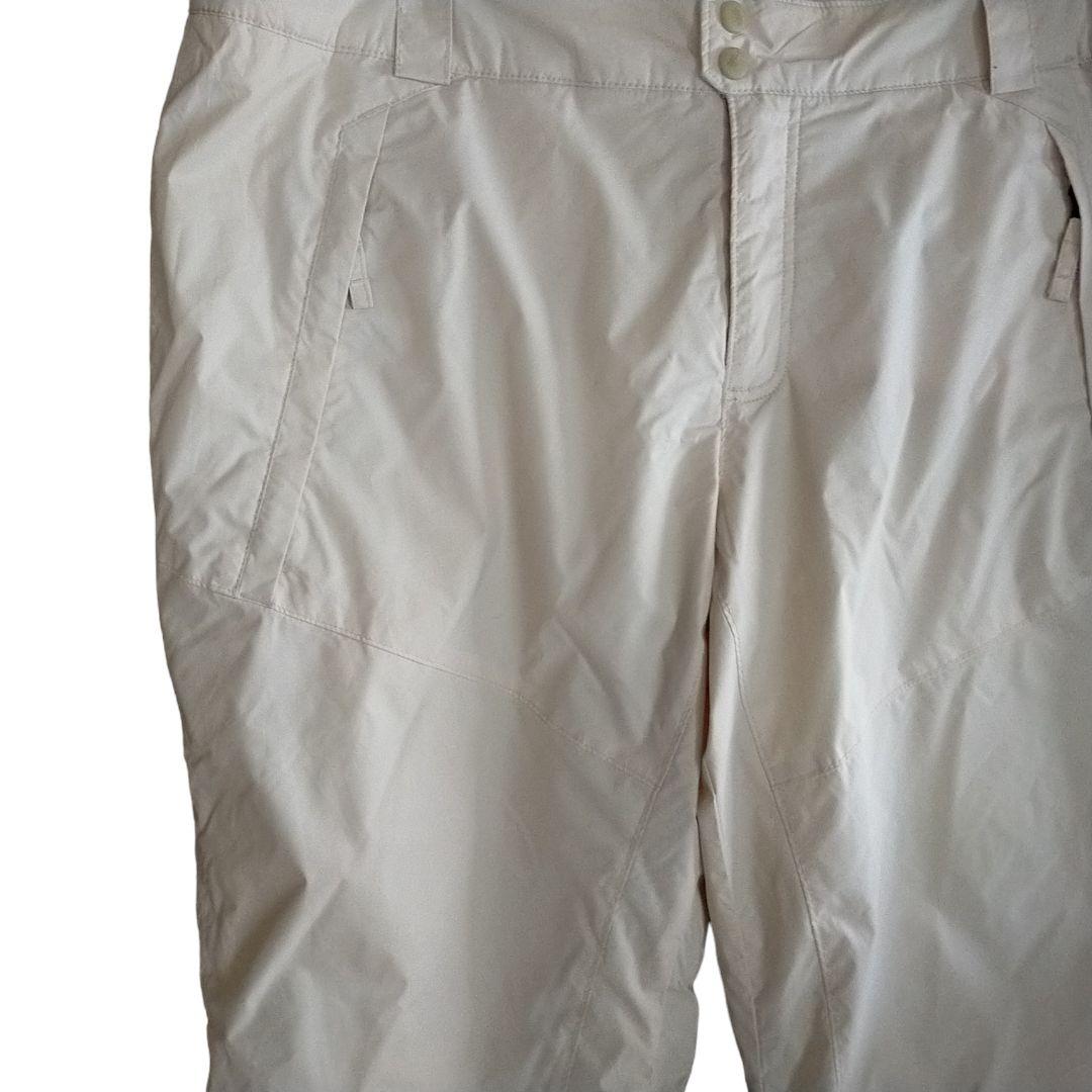 【高機能】Columbia ウォータープルーフ スノーパンツ パンツ 白 XL