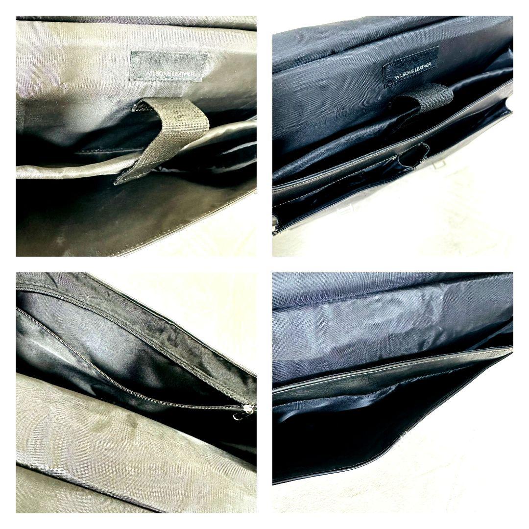 極美品 ウィルソンズレザー 2way ビジネスバッグ ブリーフケース 2室本革
