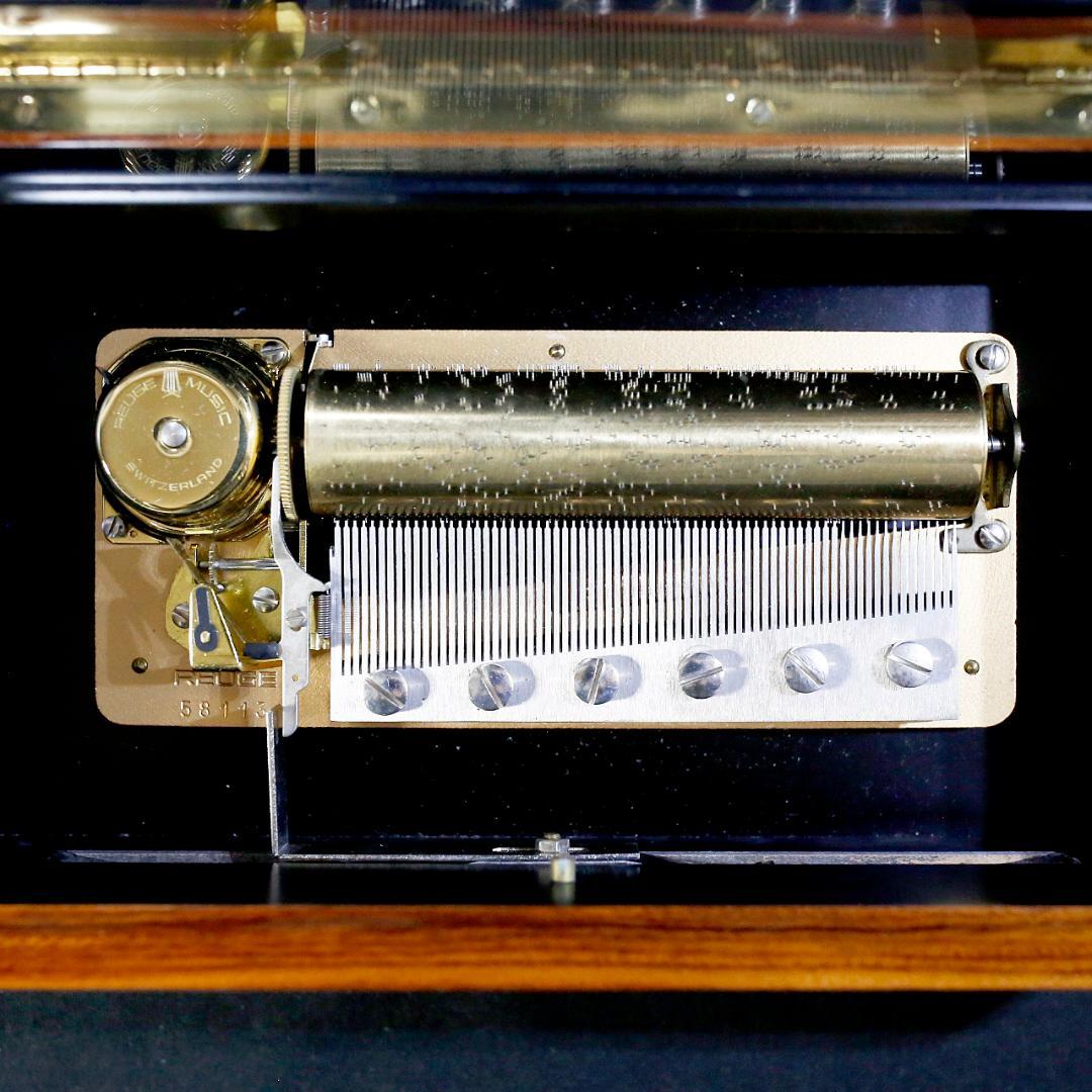 【美品】リュージュ 高級オルゴール ７２弁 アヴェマリア ３パート ローズウッド