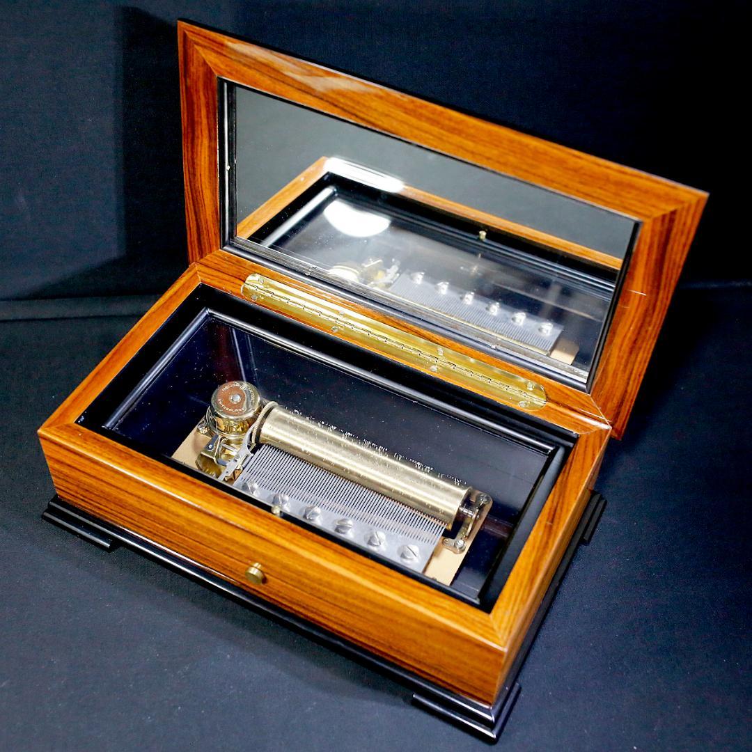 【美品】リュージュ 高級オルゴール ７２弁 アヴェマリア ３パート ローズウッド