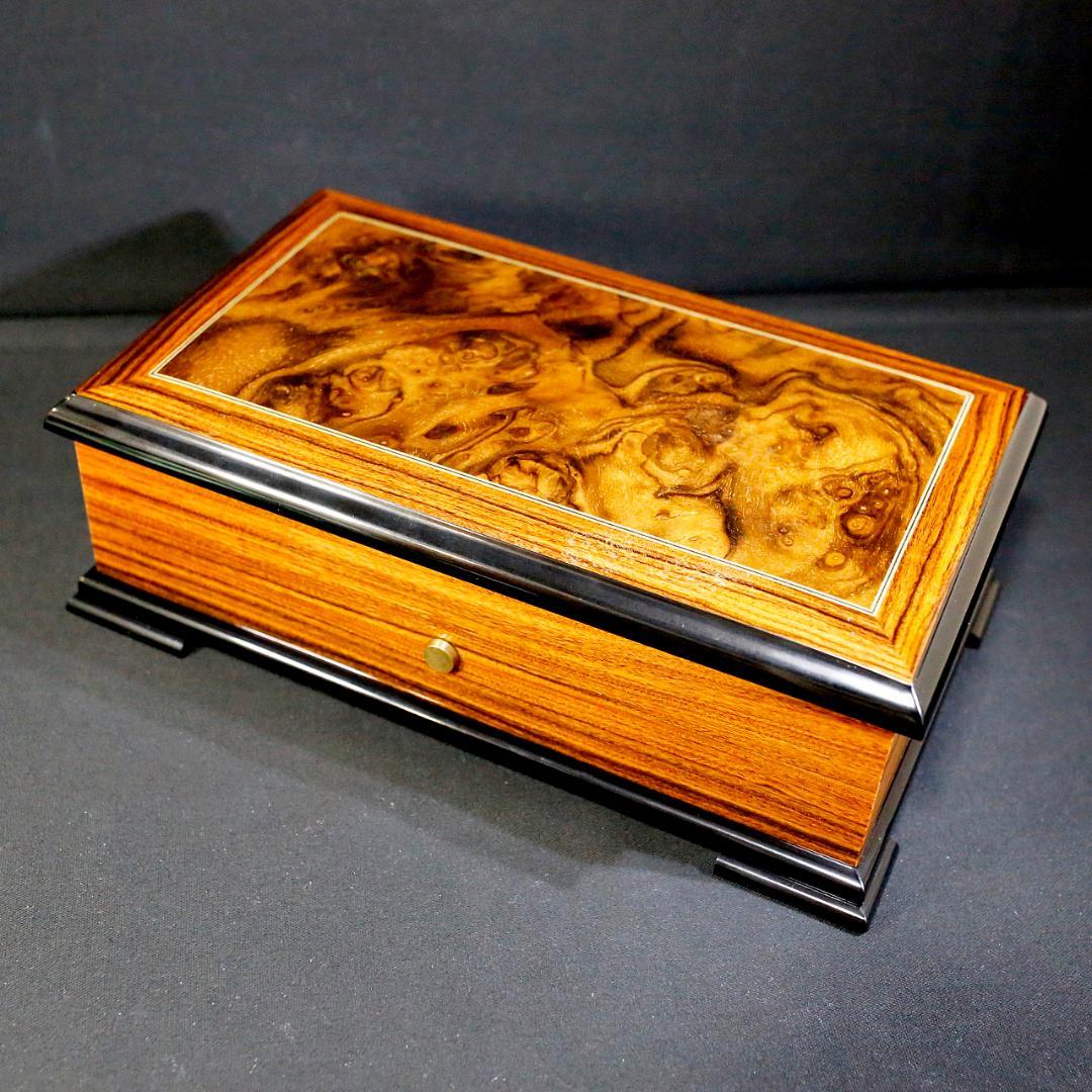 【美品】リュージュ 高級オルゴール ７２弁 アヴェマリア ３パート ローズウッド