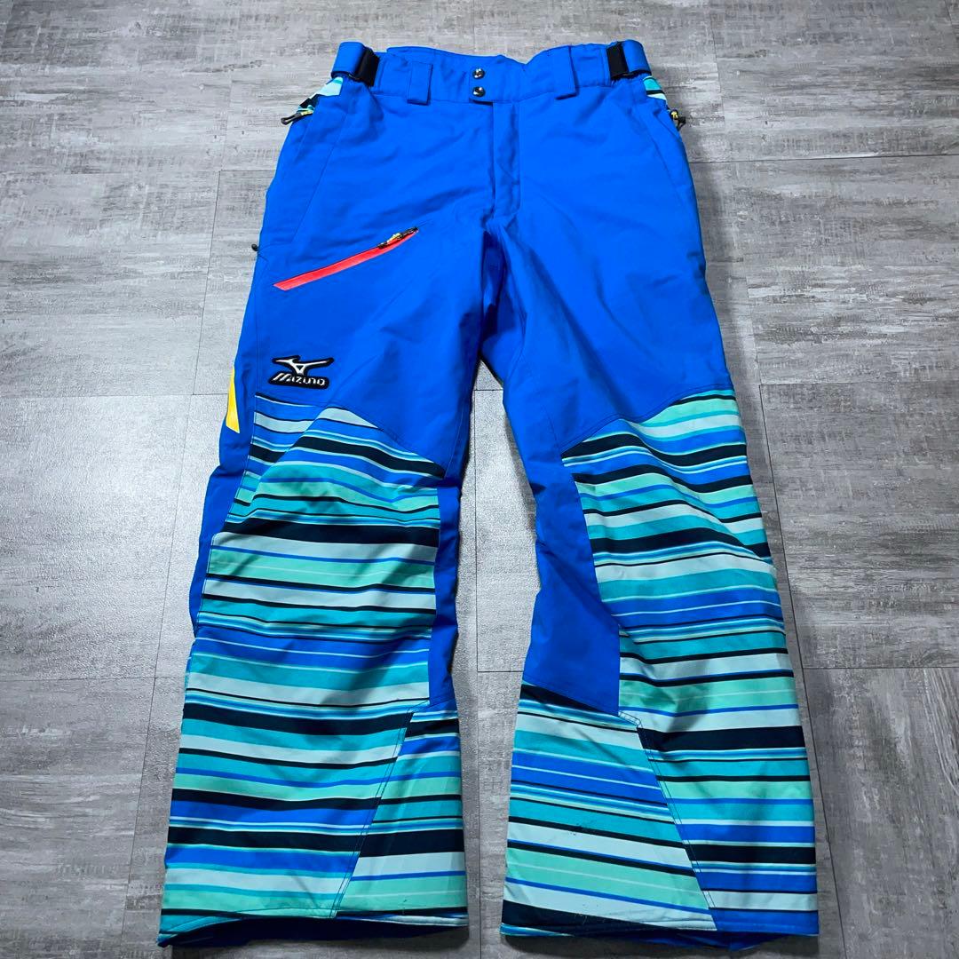 ハイエンド MATEモデル MIZUNO ミズノ スキーウェア メンズL 青