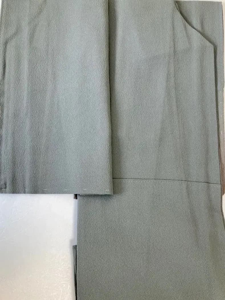 未使用 長期保存品 精緻な汕頭刺繍 上質正絹縮緬 訪問着 秀逸染めグラデーション