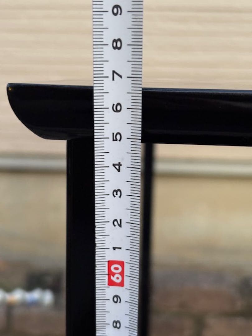 茶道具 木製 黒真塗 真台子 組立式 利休好み 大棚 茶棚 飾り棚 紙箱付