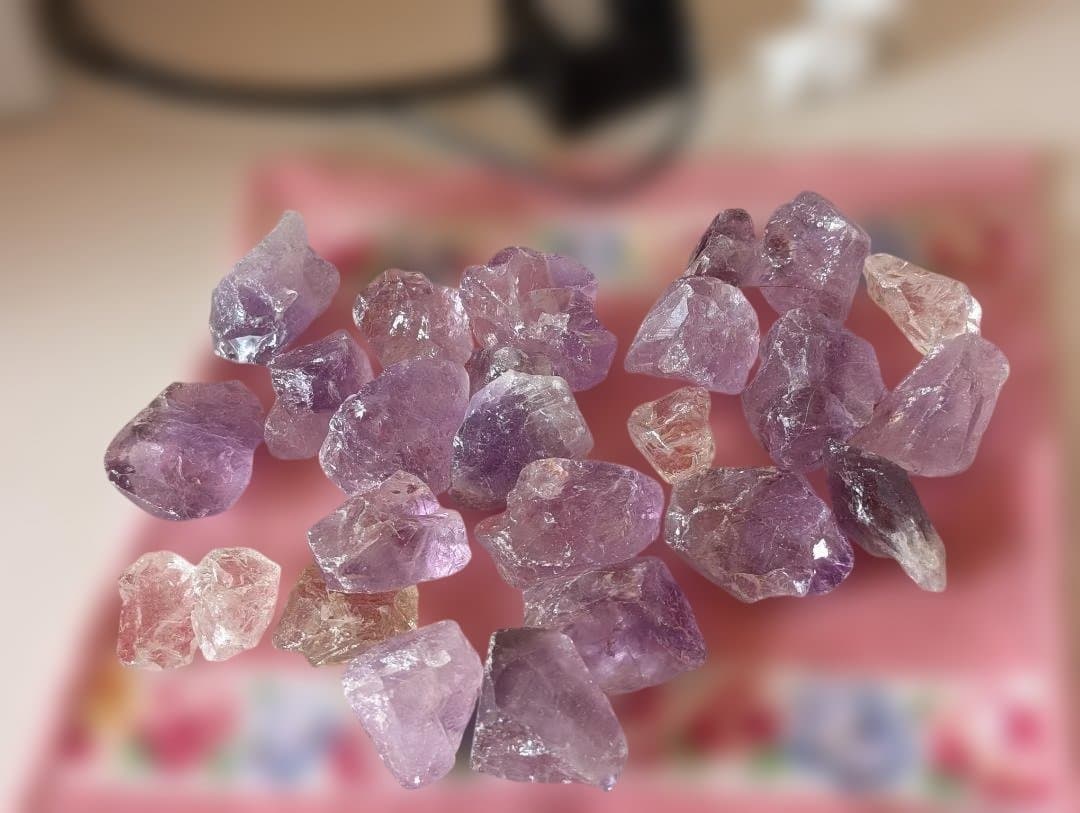 天使とアメジストのクリスタルファウンテンのセット