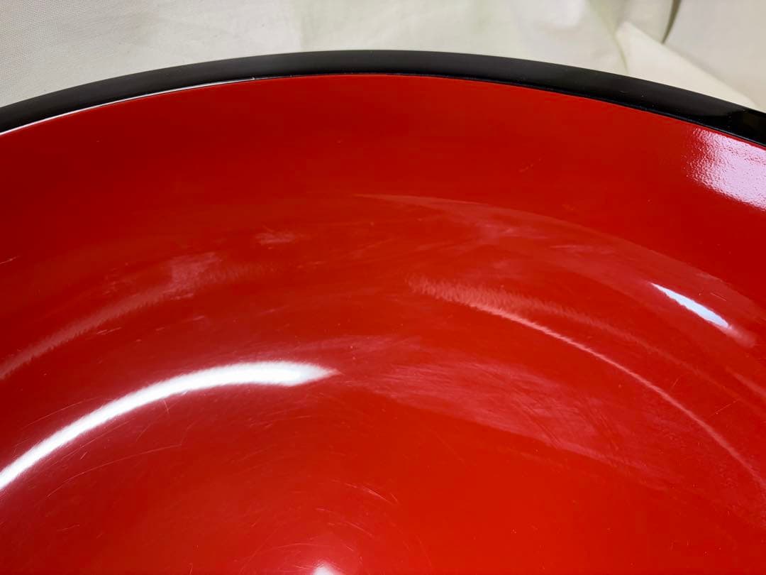 未使用 こね鉢 外黒内朱 16寸 そば うどん パン