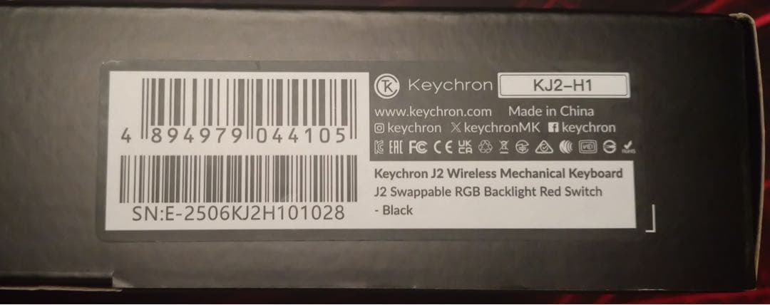 Keychron J2 赤軸 US配列 公式通販限定 美品