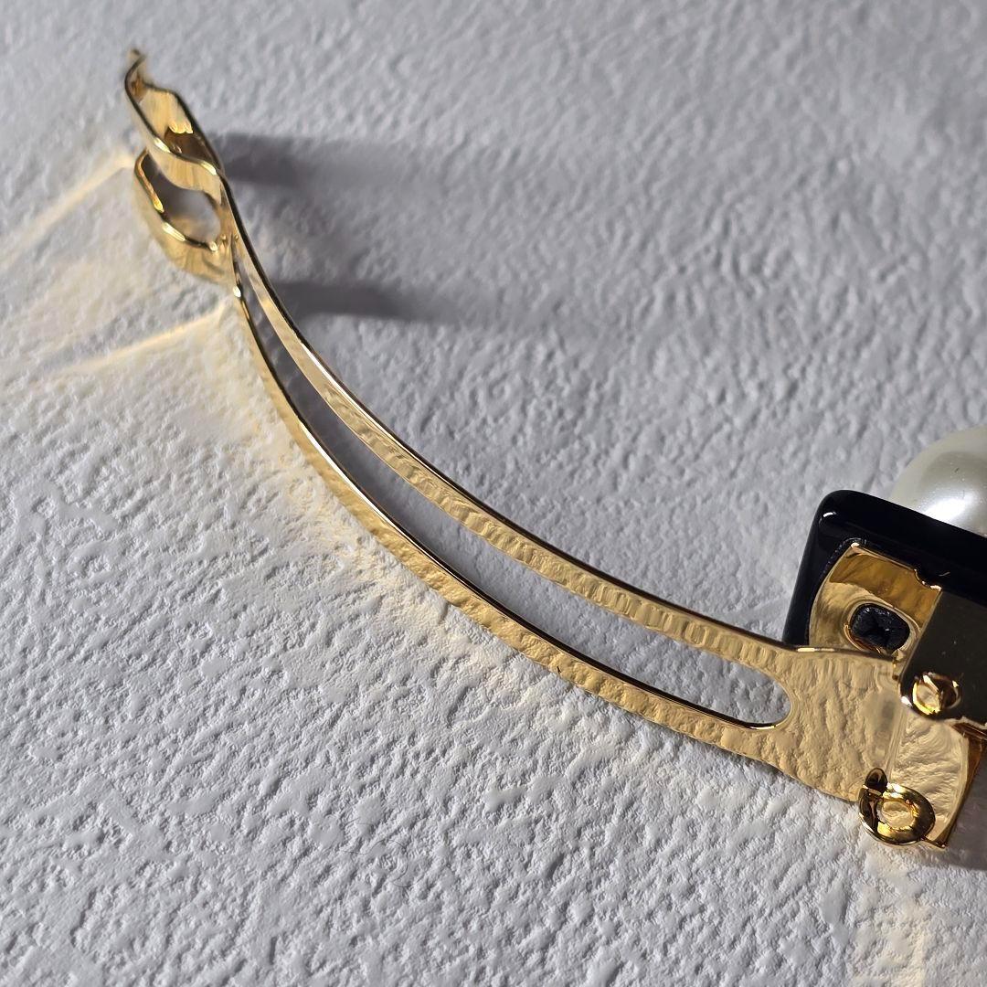 【新品級】アレクサンドル ドゥ パリ バレッタ　パール ブラック