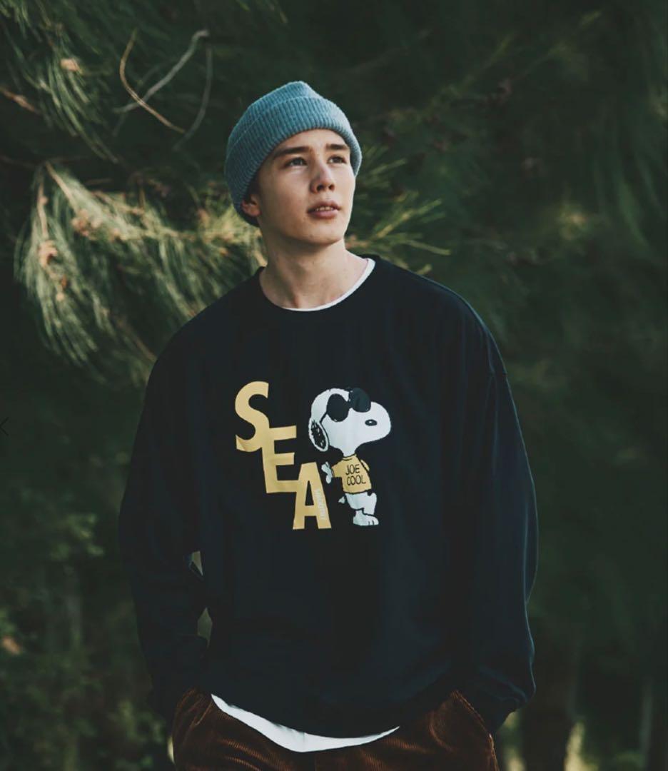 SMOOTHY x WDS Snoopy Crewneck Sweat ブラック