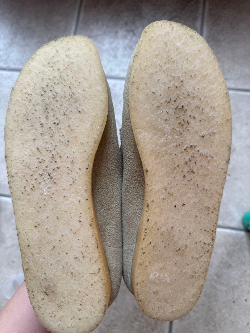 CLARKS スエード ベージュ モカシン ワラビー