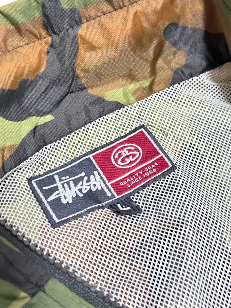 90s stussy オールドステューシー ナイロンジャケット カモ柄 L