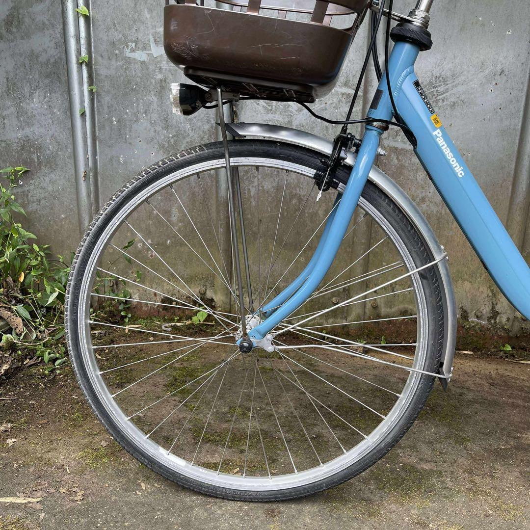 送料無料条件付 Panasonic 電動アシスト自転車 水色