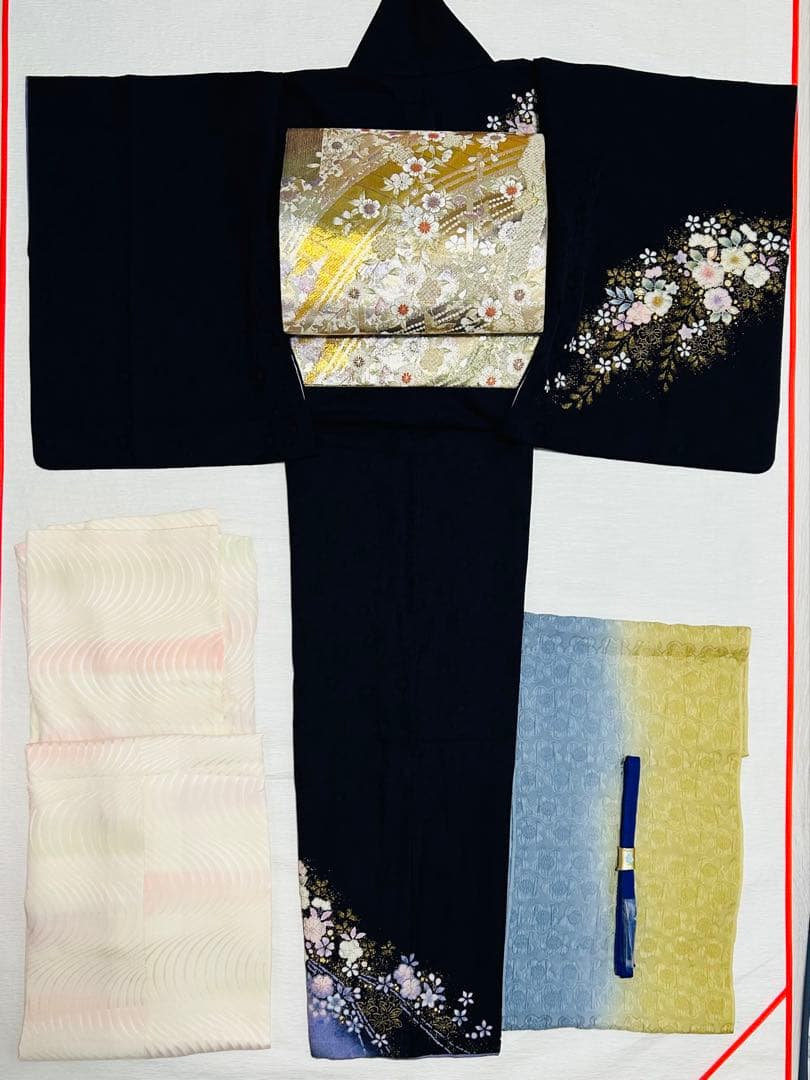 名門桐屋翠山　最高級辻ヶ花訪問着　5点セット　伊と幸正絹長襦袢　高級袋帯