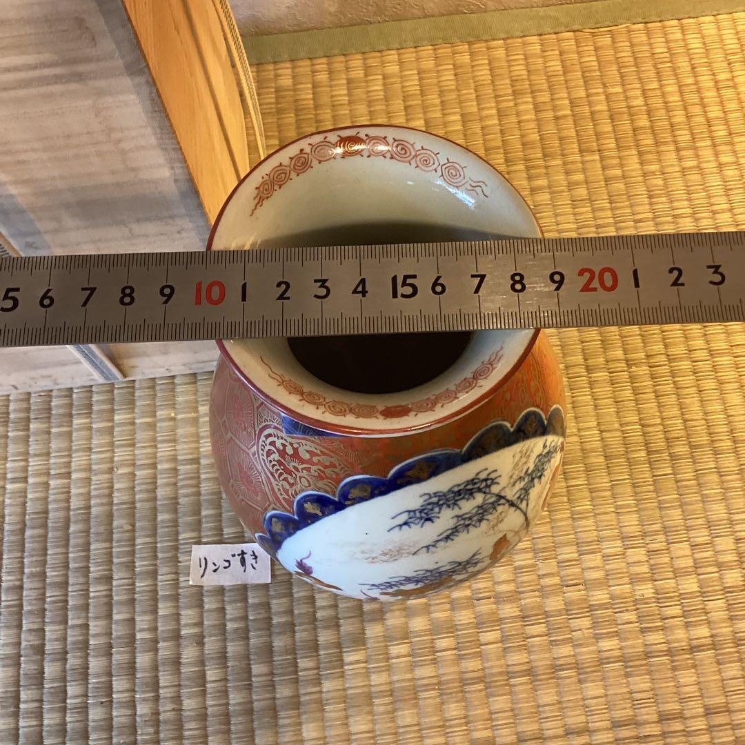 里帰り伊万里　　　色絵花鳥文花生